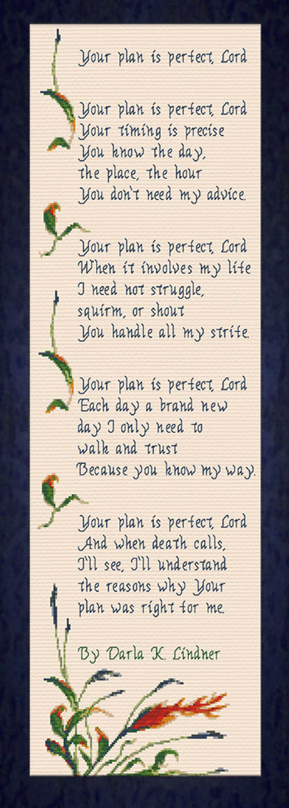 Your Plan is Perfect Lord - Poem